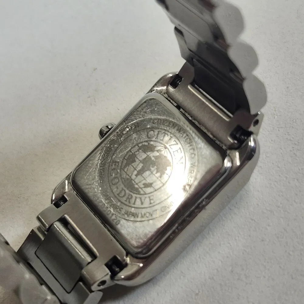 Citizen Ladies Watch Eco-Drive GN0S9 Solar Working Rectangular Japan Sapphire